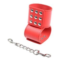 OHMAMA FETISH - RED HANDCUFFS WITH SNAP CLOSURE